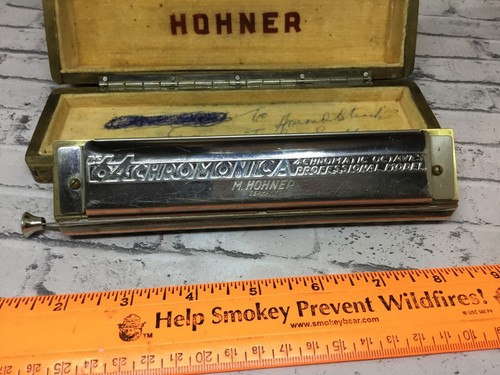 HOHNER DIE 64 CHROMONIKA 4 OKTAVEN PROFIMODELL Nr.280 DEUTSCHLAND gebraucht - Bild 3 von 7