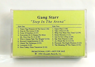 Cass) Gang Starr – Step In The Arena, Promo, F4 21798, Album, 1990