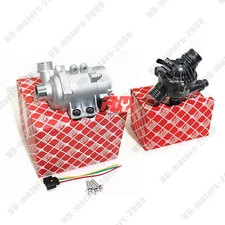 FEBI Electric Water Pump +Thermostat Kit For BMW 328i 528i 530xi 525xi X3 X5