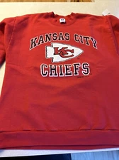 Vintage Kansas City Chiefs Sweatshirt XL Pullover Logo 7 50/50 Made USA 1993