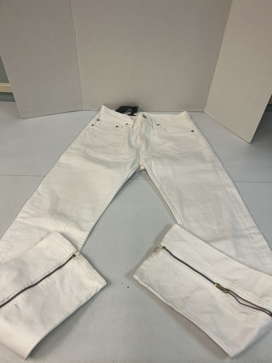 Vlone White Denim Zipper Jeans Used Size 30/S | eBay