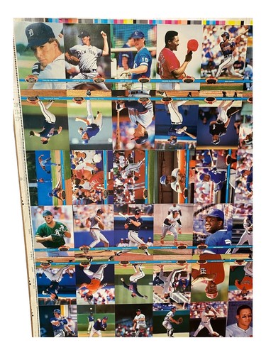 Vintage Lots Of (4) 1991 Topps Uncut Sheet Of Baseball Cards 30.5”X 40” - Bild 2 von 23