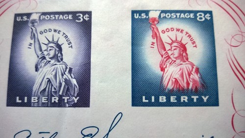 5ª EXPOSICIÓN FILATÉLICA INTERNACIONAL 1956 VINTAGE BLOQUE DE FRANQUEO DE ESTADOS UNIDOS - Imagen 3 de 4
