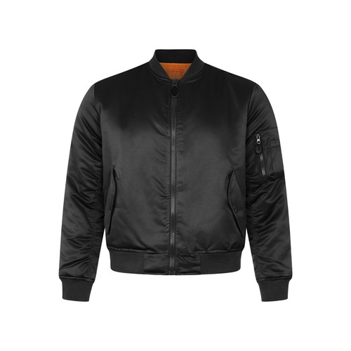 MA1 Flight Bomber Jacket Bike Combat Army Skinhead Scooter Force US Pilot Satin - Picture 3 of 13