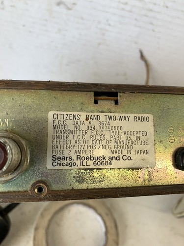 Vintage SEARS Road Talker 23 Channel CB Two-Way Radio Transceiver - Picture 7 of 11