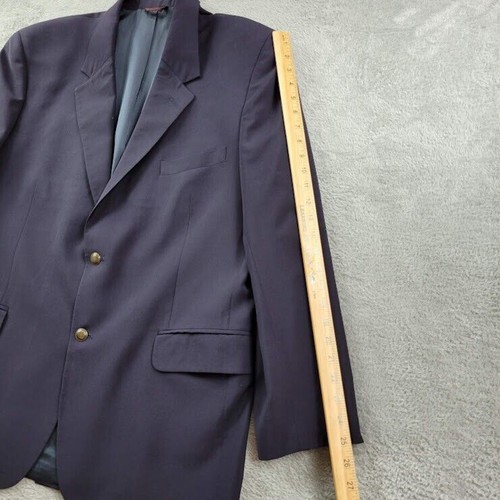 Club Room Charter Club Suit Jacket Mens 44 Regular Blue Blazer 100% Wool Sports - Picture 8 of 18