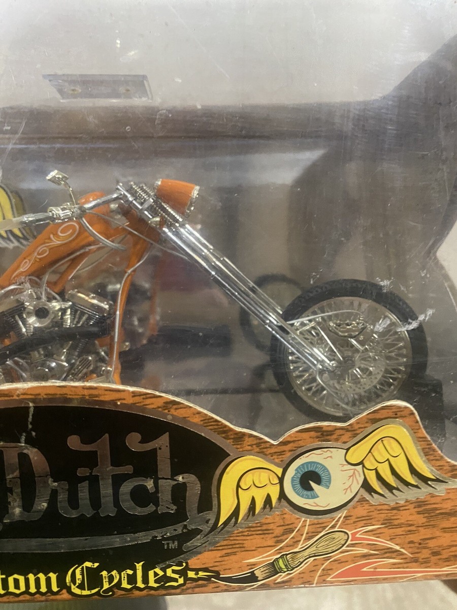 Jada Toys Von Dutch Kustom Cycles CRUEL WORLD 100% DIE-CAST ORANGE