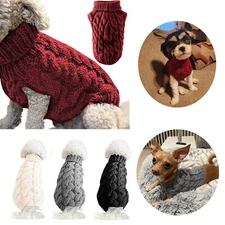 Pet Dog Turtleneck Knitting Sweater Coat Cat Warm Sweater Vest Pullover Coat