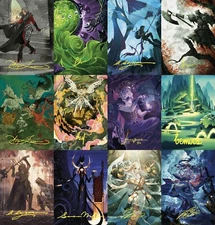 MTG Wilds of Eldraine Art Series GOLD-STAMPED SIGNATURE Cards