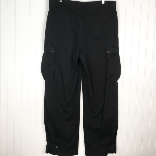 Ralph Lauren Jeans Co Boys Cargo Pants Black Belted Pockets 100% Cotton 14 - Picture 2 of 4