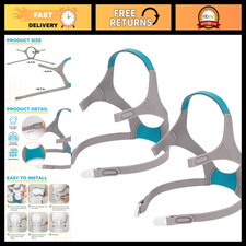 F20 Headgear for ResMed AirFit F20/N10 - 2 Pack with 4 Magnetic Clips, Comfortab
