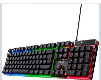 Trust Gaming GXT 835 Azor RGB Gaming Tastatur QWERTZ 3 LED-Farbmodi 104 OVP