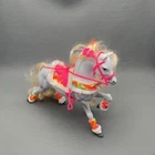 VTG Barbie Snowdance Horse Jingles Gray Hot Pink Saddle Ski Fun 1991 Mattel