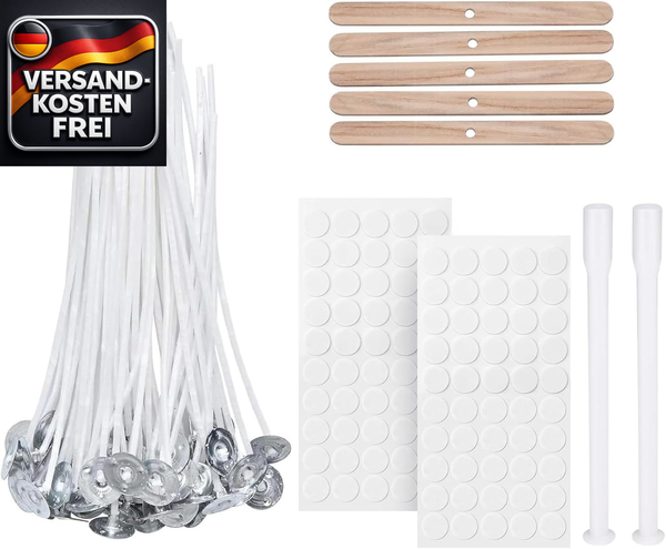 Kerzendocht Set 100 StüCk Baumwolle FüR Diy-Kerzen Herstellung LäNgere Brenndaue-image