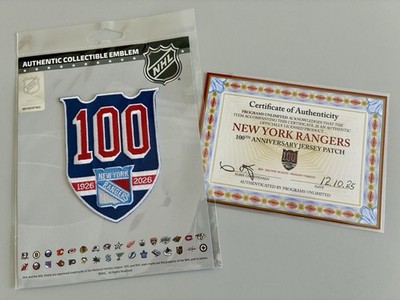 NY New York Rangers centennial patch 100 Jahre