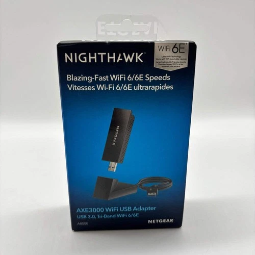 New Netgear Nighthawk AXE3000 Tri-Band WiFi 6E USB 3.0 Adapter A8000-100PAS