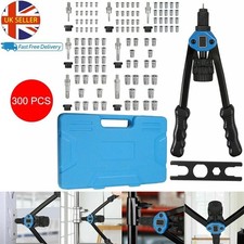 300PCS Professional Hand Nut Tool M3- M12 Repair Kit Riveter Rivnut Gun Mandrels
