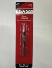 Revlon Slant Tip Deluxe Tweezer Superior Quality Easy Grip 2326-10, Make In USA