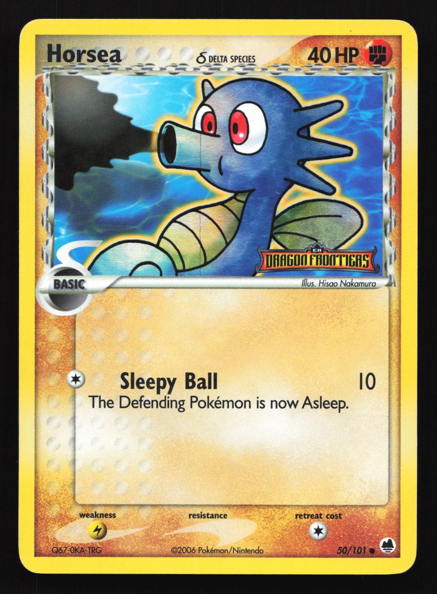 PSA10 旧裏 タッツー HORSEA Horsea 50/101 Dragon Frontiers STAMPED Reverse Holo Pokemon Card
