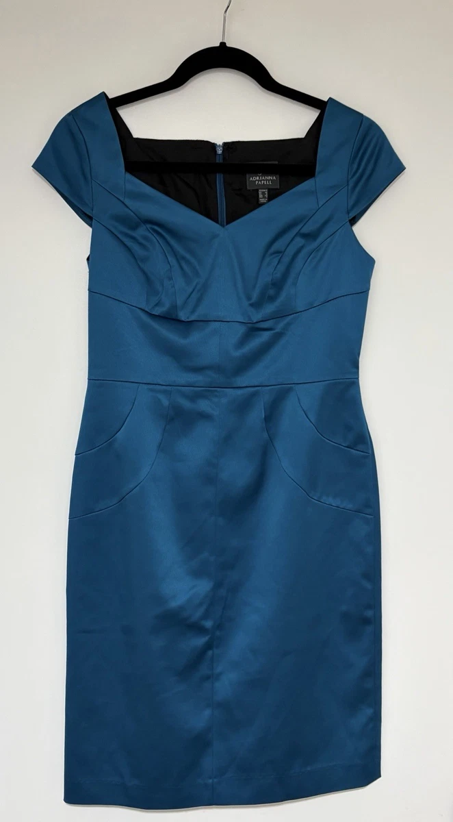 Satin Blue Dresses for Women for sale