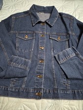 Girl's Dark Wash Denim Cruiser Jean Jacket XL 16-18