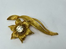 Vintage Goldtone MAMSELLE Clear Rhinestone 2-...