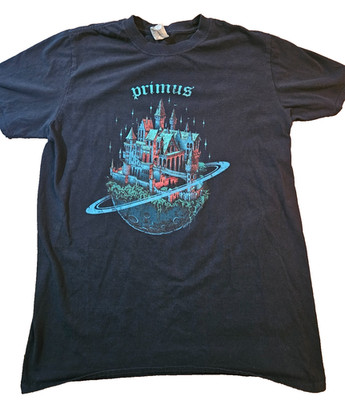 Official Primus Band Shirt Sz Medium Planet Saturn Castle 