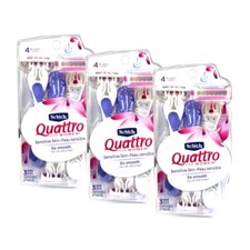 (3 pack) Schick Quattro For Women Disposable ...