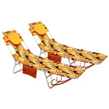 SunnyFeel Beach Lounge Chair, Backpack Reclining Beach Chairs Lay Flat, Face ...