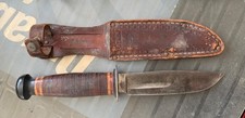 VINTAGE KINFOLKS USA HUNTING SURVIVAL BOWIE KNIFE KNIVES IDEAL SHARK VG