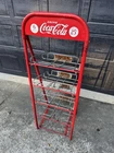 Coca-Cola Vintage Metal Wire Bottle Rack Store Display Stand Red/NO RESERVE