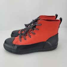 Hunter for Target Kids Size 5 Red Black Dipped Boots Canvas High Top Sneakers