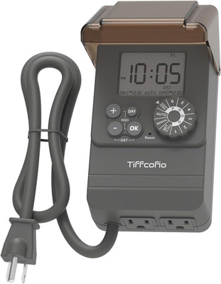 Outdoor Digital Pool Timer, Dial Programmable Method, Outdoor Timer with 2FT Ext