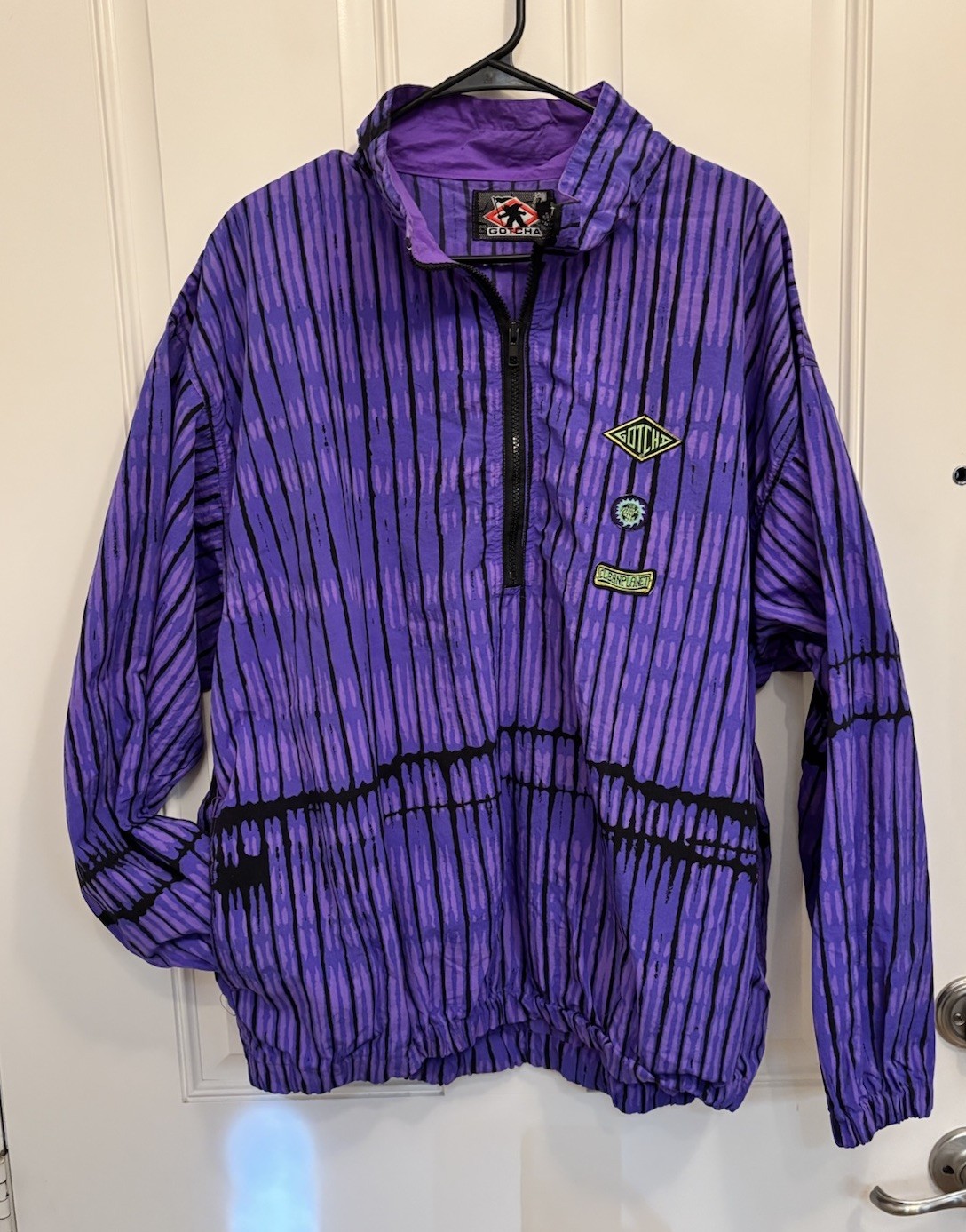 Gotcha Jacket purple Pullover Windbreaker Anorak … - image 1