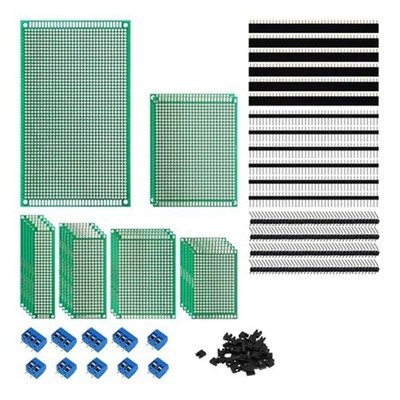 147 Piece PCB Test Board Kit Multiple Sizes for Electronic Project Prototyping