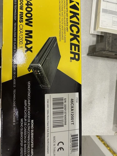 Kicker 46CXA12001 2400W Class D Car Audio Sub Amplifier