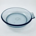 Vintage PYREX Top Of Stove Flameware Blue Tint Glass Pan  7" 817-B