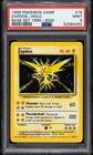 Pokemon Card Zapdos Holo Base Set - 4th UK Print 1999-2000 - PSA 9 POP 29