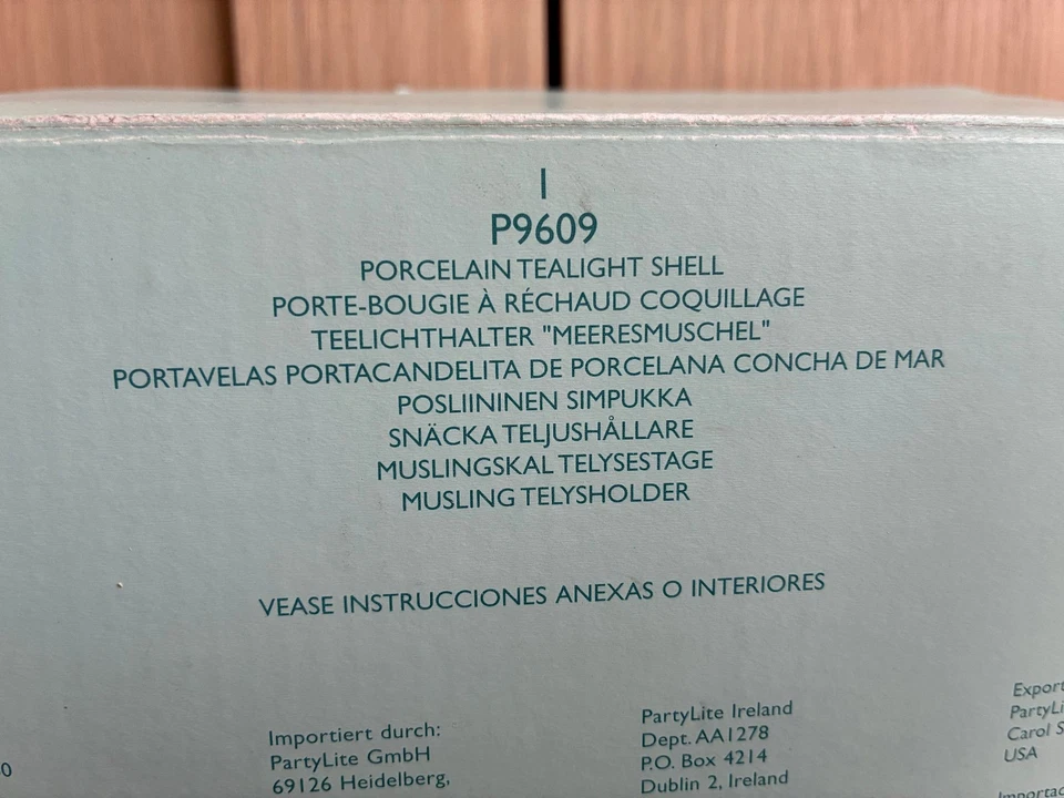 PartyLite P9609 Porte-bougie Coquillage en Porcelaine - Photo 4/4