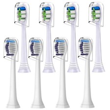 8 Pack Replacement Brush Heads, Compatible with 8 Count Pack of 1 , White