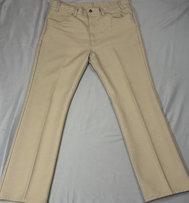 Levi s Sta Prest 38x32 Tan Straight Leg Western Dress Pants Vintage USA