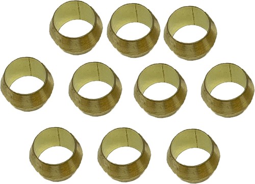 Brass Compression Fitting Ferrule Sleeve Tube Fitting - 1/4" Tube OD -ACR