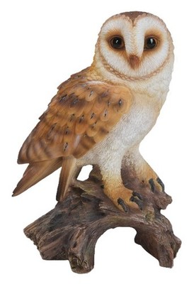 Hi-Line Gift Ltd Barn Owl on Stump, 7.25''