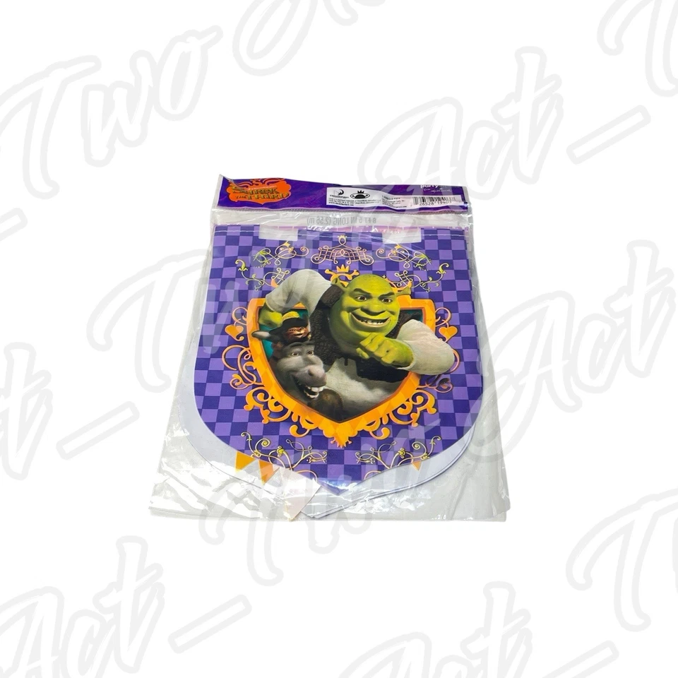 Vintage SHREK The Third HAPPY BIRTHDAY BANNER Party Supplies Hanging Plastic NEW - Image 4 of 4