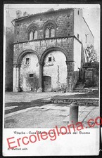 ak6402 - VINTAGE POSTCARD - Viterbo City - Medieval House in Piazza Duomo