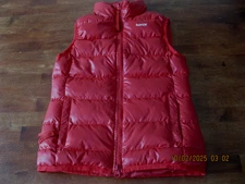 Horze Equestrian Horse Riding Vest Kids 9/10 RED Full Zip Lined Padded Puffer