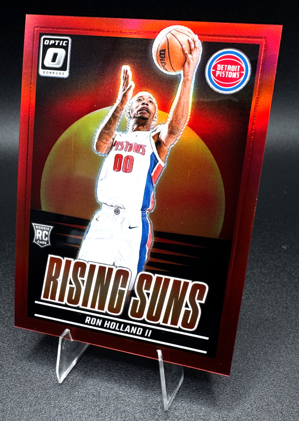 2024-25 Panini Donruss Optic - Rising Suns Ron Holland II #13 Red Prizm /99 (RC)