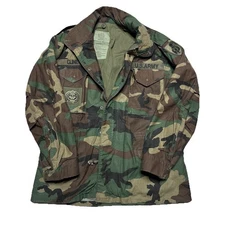 US ARMY Medium Regular M81 Woodland BDU Camo Cold Weather Field Coat M-65 Jacket