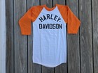 Vintage 1960s 1970s Harley Davidson Motorcycles Racing Tshirt