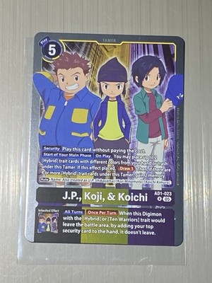 Digimon Card Game J.P., Koji, & Koichi Rare Advanced Digimon Generation AD1-023